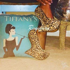 Pony hair leopard wedge
